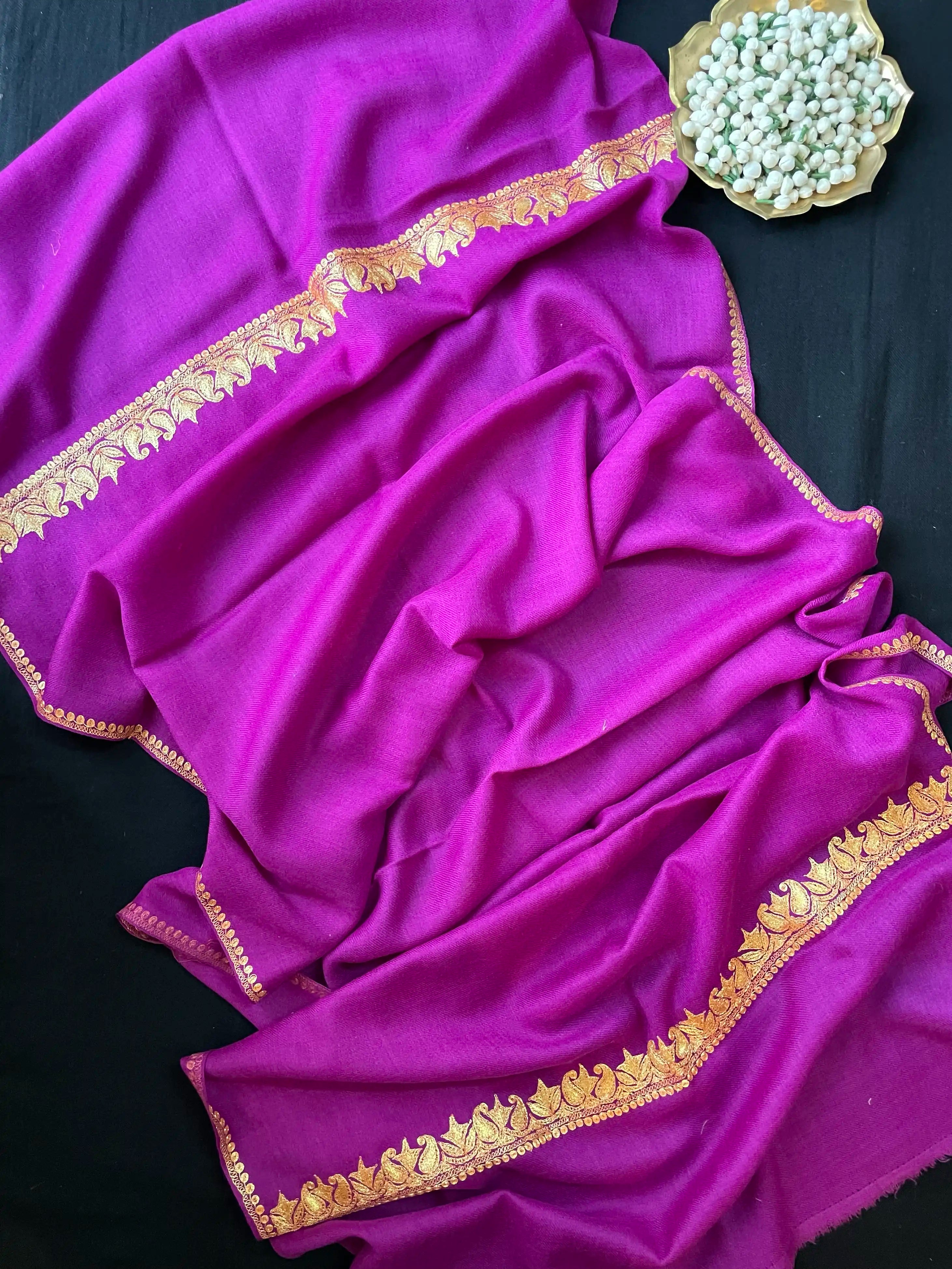 Pure Wool Kashmiri Tilla Stoles