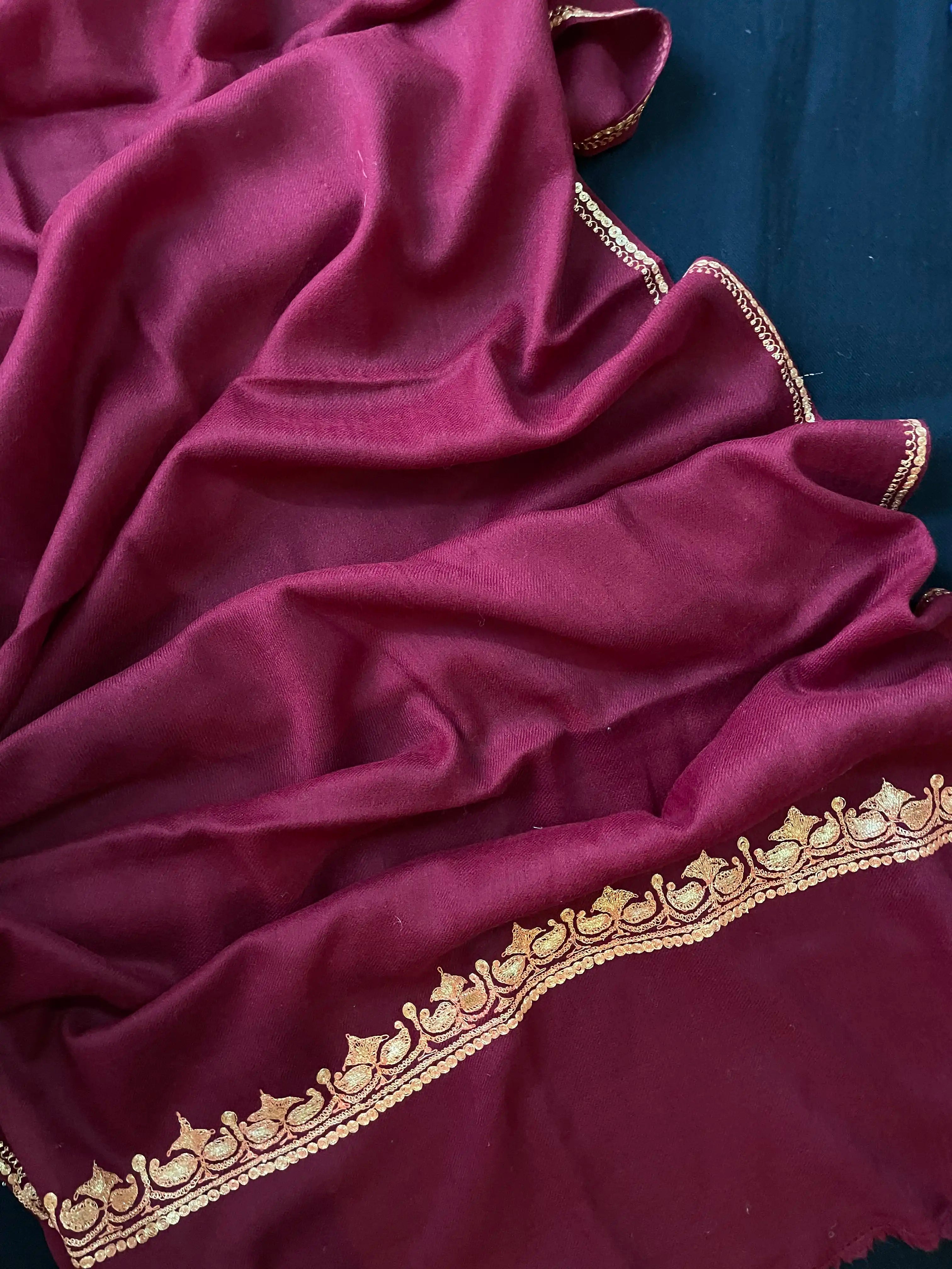 Pure Wool Kashmiri Tilla Stoles