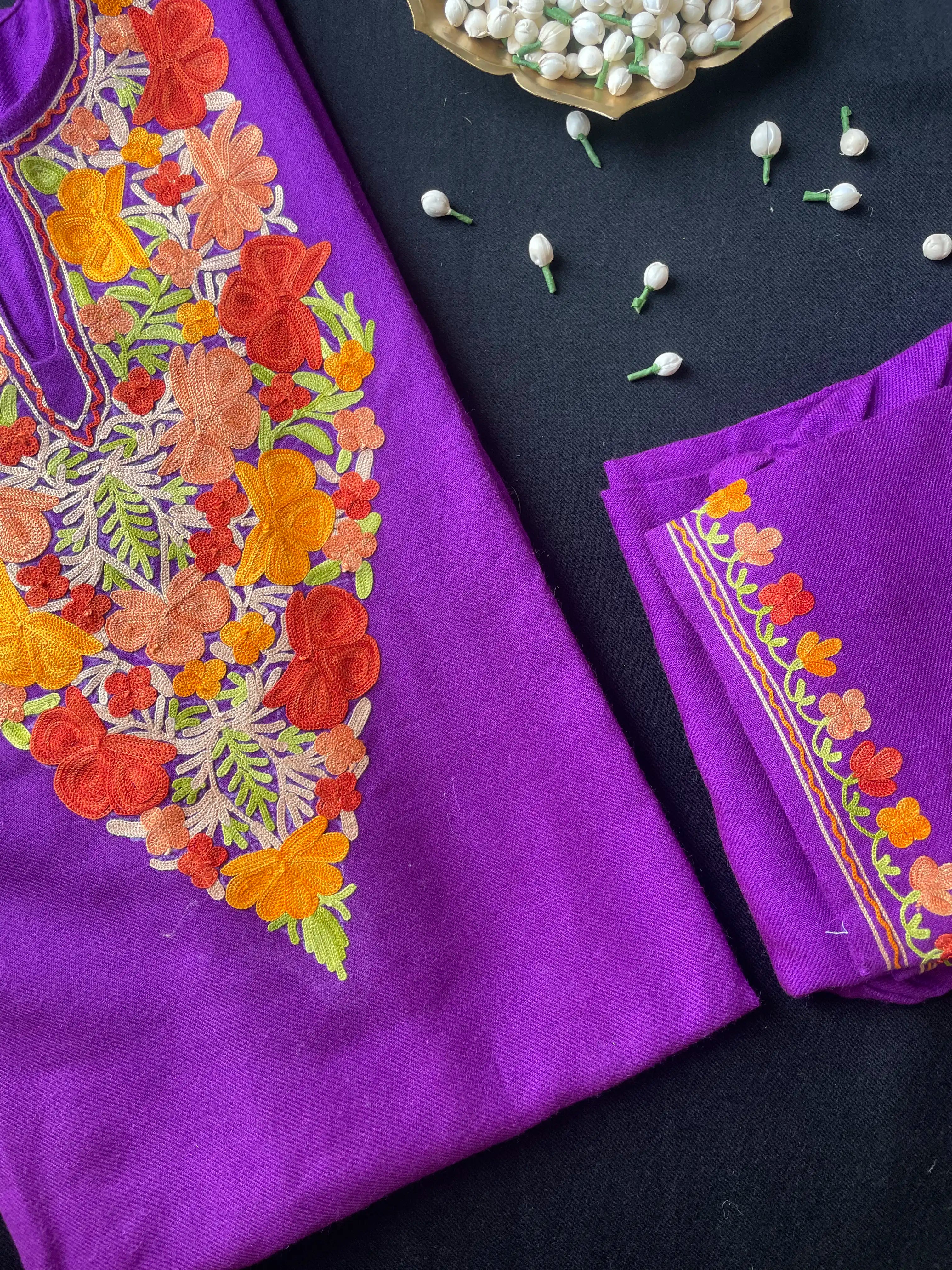 Kashmiri Pheran Sets - Aari Embroidered