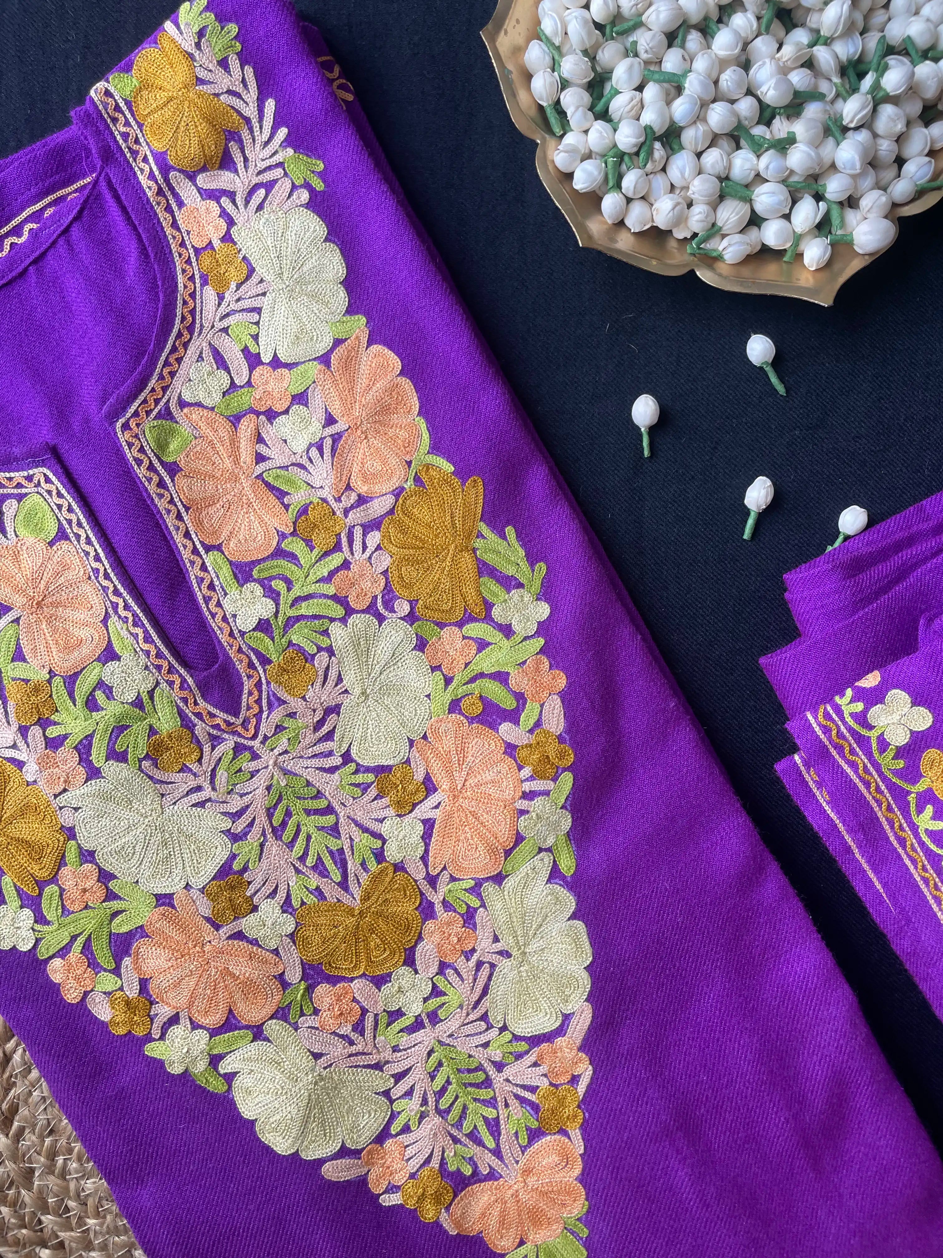 Kashmiri Pheran Sets - Aari Embroidered
