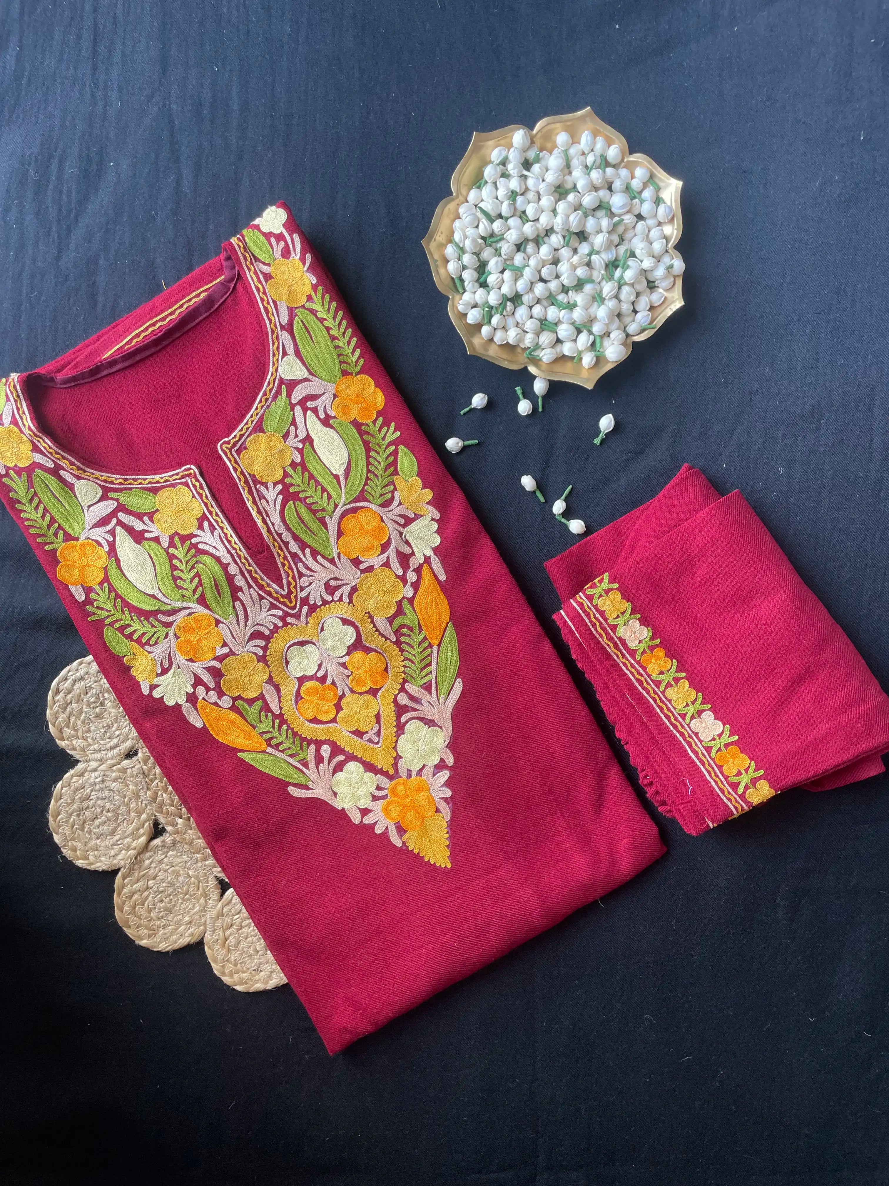 Kashmiri Pheran Sets - Aari Embroidered