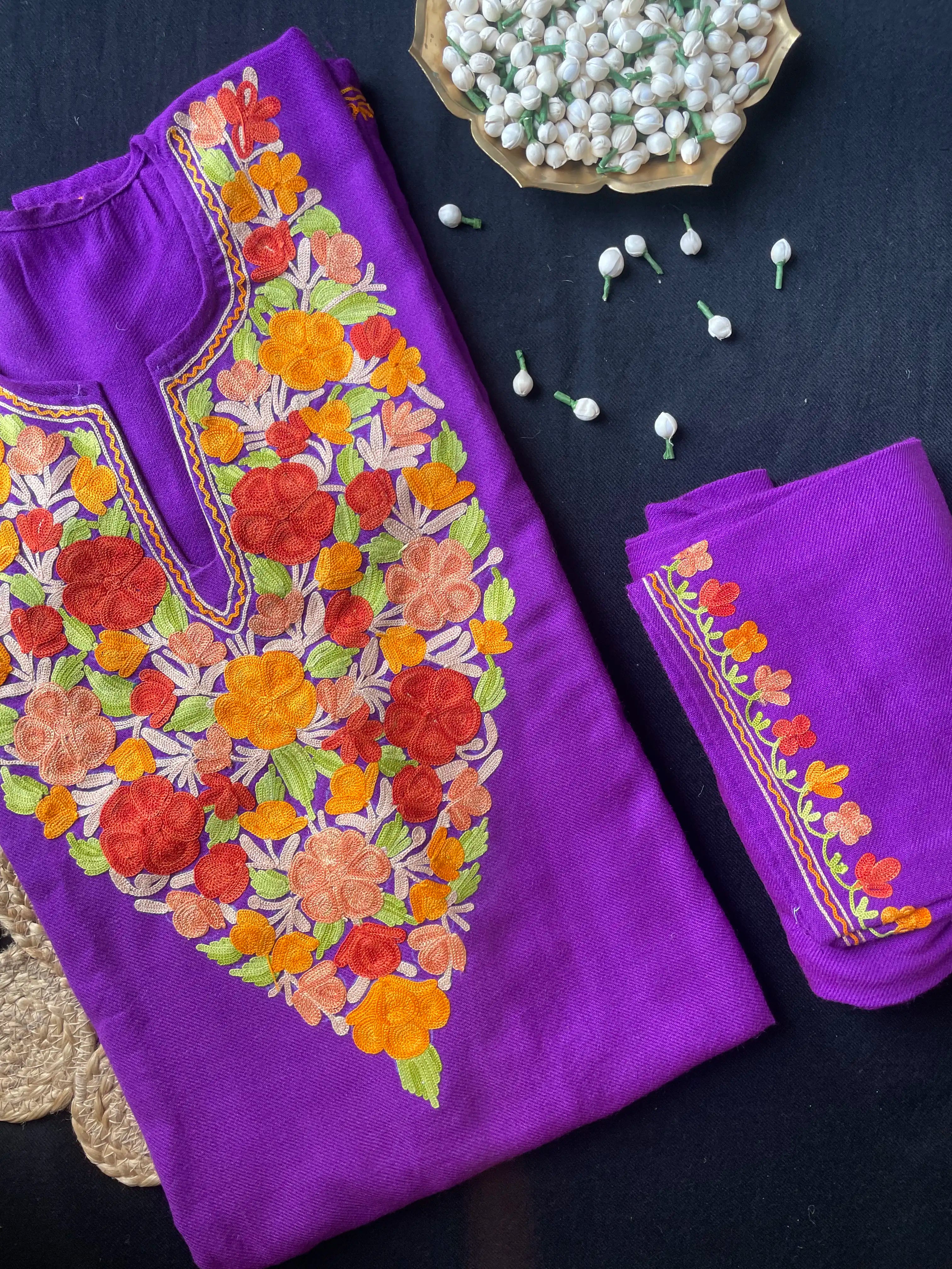 Kashmiri Pheran Sets - Aari Embroidered