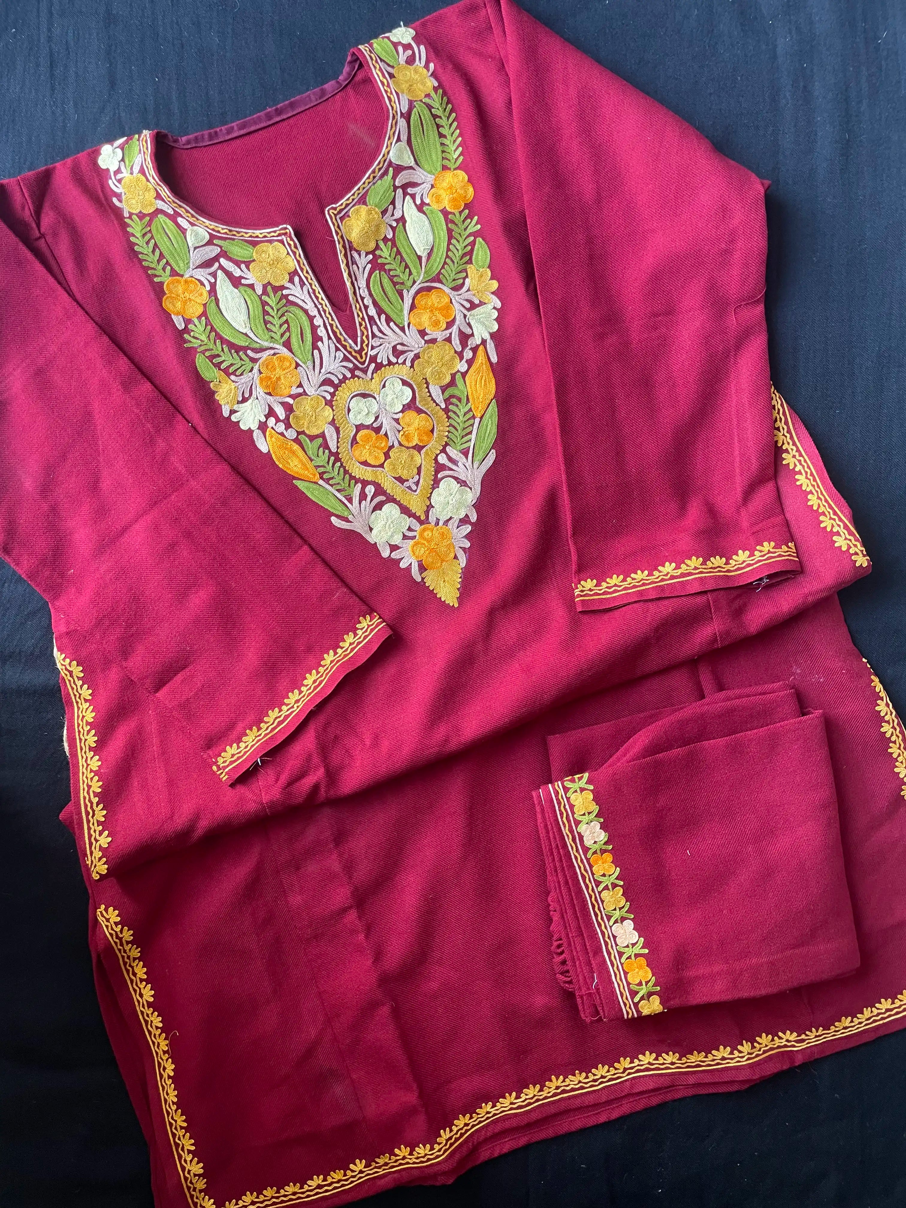 Kashmiri Pheran Sets - Aari Embroidered