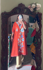 Crushed Cotton Kashmiri Kaftan - Aari