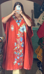 Crushed Cotton Kashmiri Kaftan - Aari