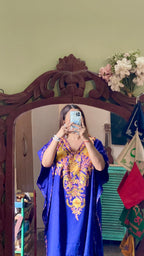 Crushed Cotton Kashmiri Kaftan - Aari