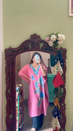 Crushed Cotton Kashmiri Kaftan - Aari