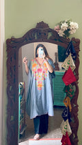 Crushed Cotton Kashmiri Kaftan - Aari