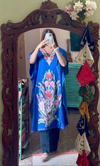 Crushed Cotton Kashmiri Kaftan - Aari