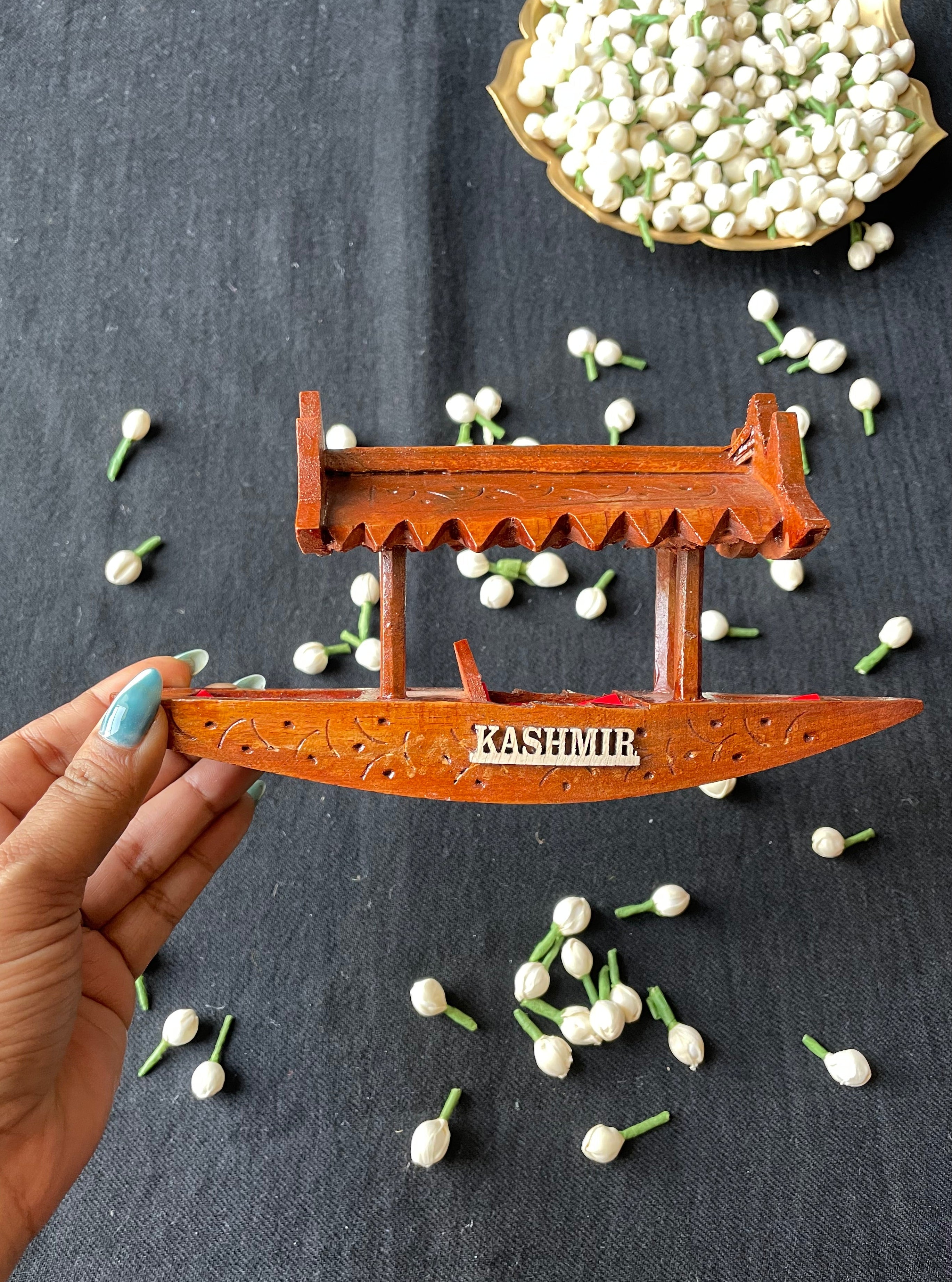 Wooden Shikara — Hand Carved