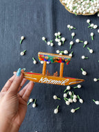 Papier-Mâché Wooden Shikara — Hand Carved