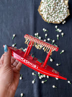 Papier-Mâché Wooden Shikara — Hand-Painted