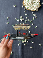 Papier-Mâché Wooden Shikara — Hand-Painted