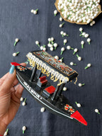 Papier-Mâché Wooden Shikara — Hand-Painted