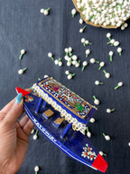Papier-Mâché Wooden Shikara — Hand-Painted