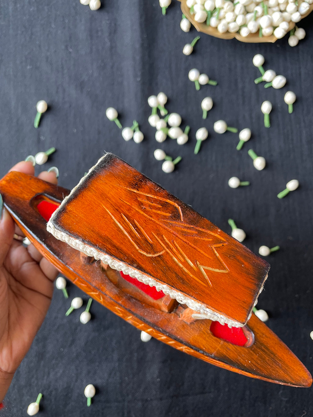 Wooden Shikara — Hand Carved
