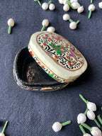 Papier-Mâché Trinket Box — Hand-Painted