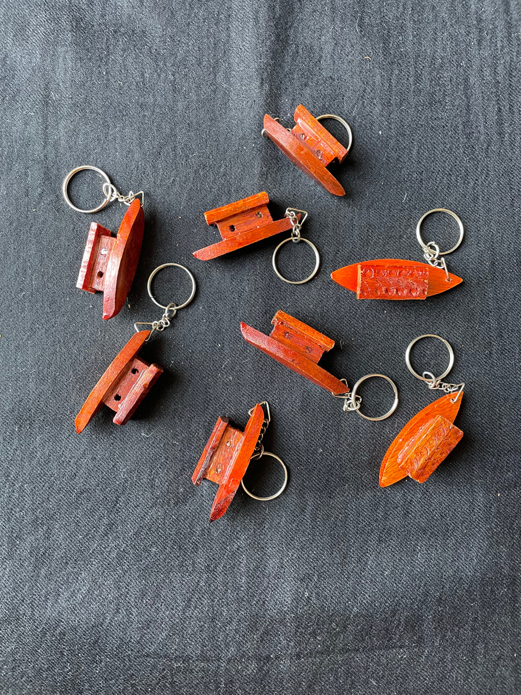 Wooden Shikara Keychain - Hand Carved