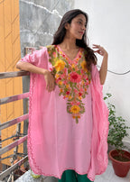 Crushed Cotton Kashmiri Kaftan - Aari