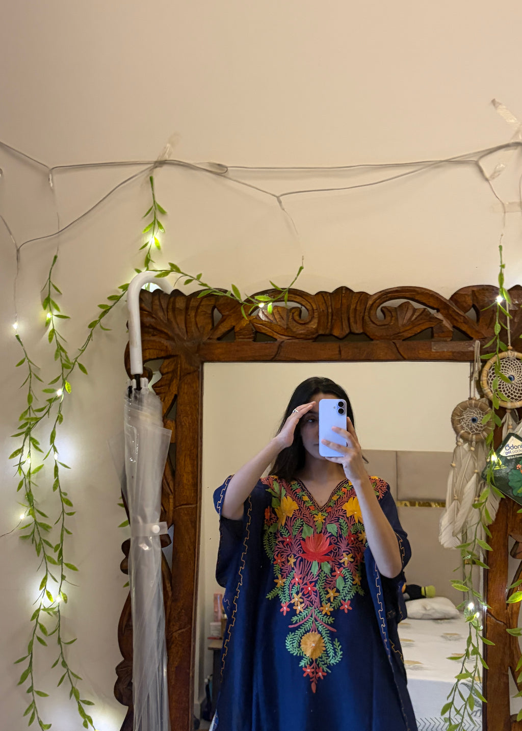Crushed Cotton Kashmiri Kaftan - Aari