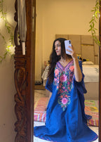 Crushed Cotton Kashmiri Kaftan - Aari