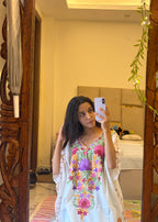 Crushed Cotton Kashmiri Kaftan - Aari