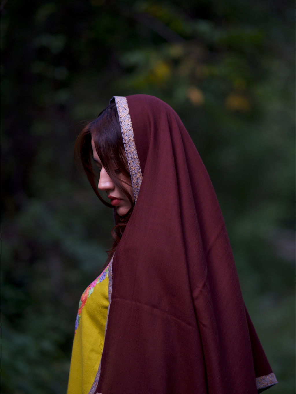 Kashmiri Lambswool | Sozni Stole Neemdore | Premium Heritage