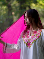Kashmiri Lambswool | Sozni Stole Neemdore | Premium Heritage