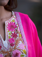 Kashmiri Lambswool | Sozni Stole Neemdore | Premium Heritage