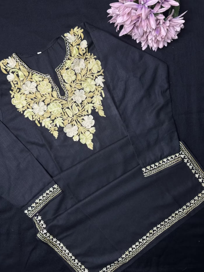 Cotton Long Kurti - Black