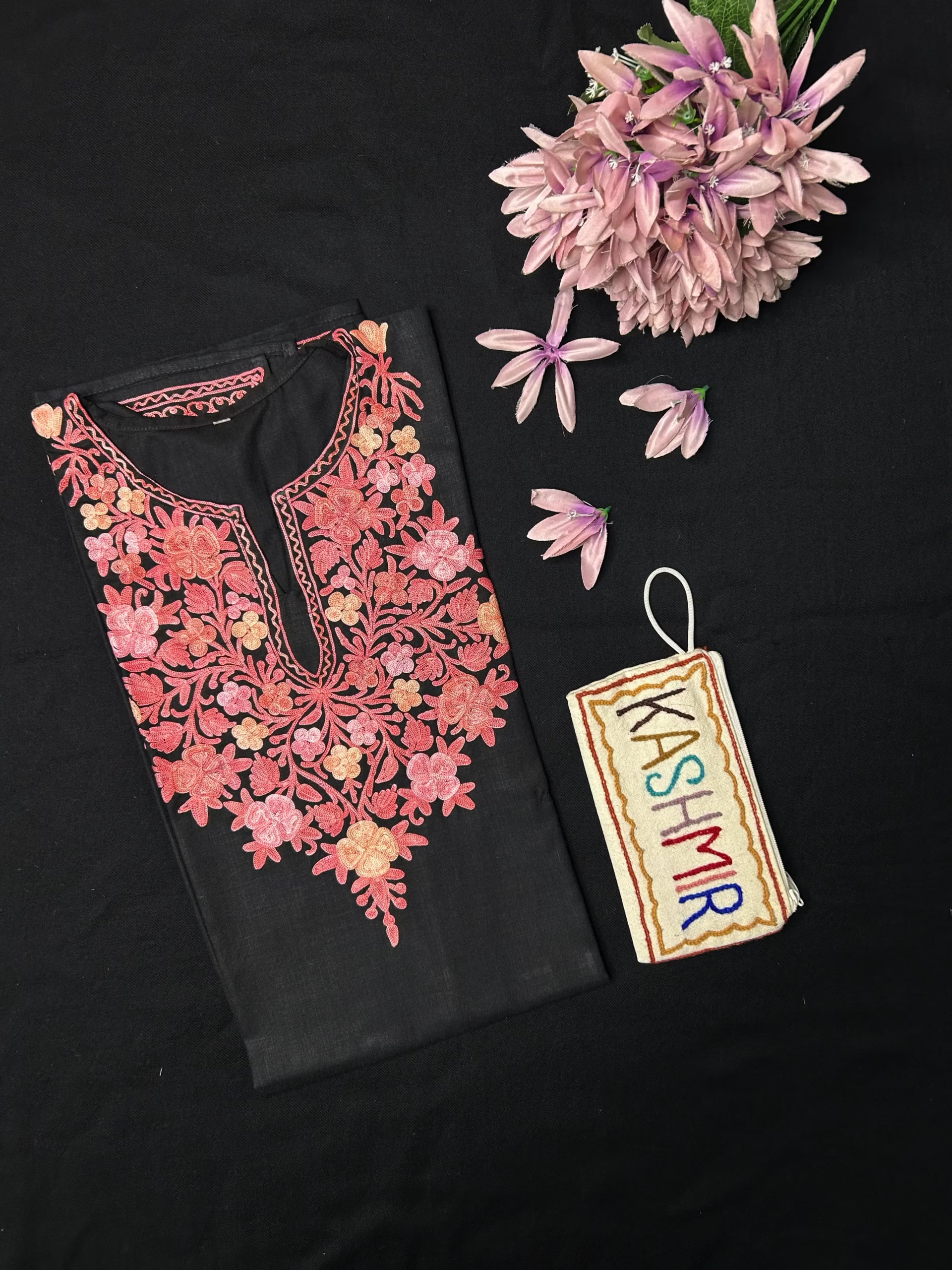 Cotton Long Kurti - Black