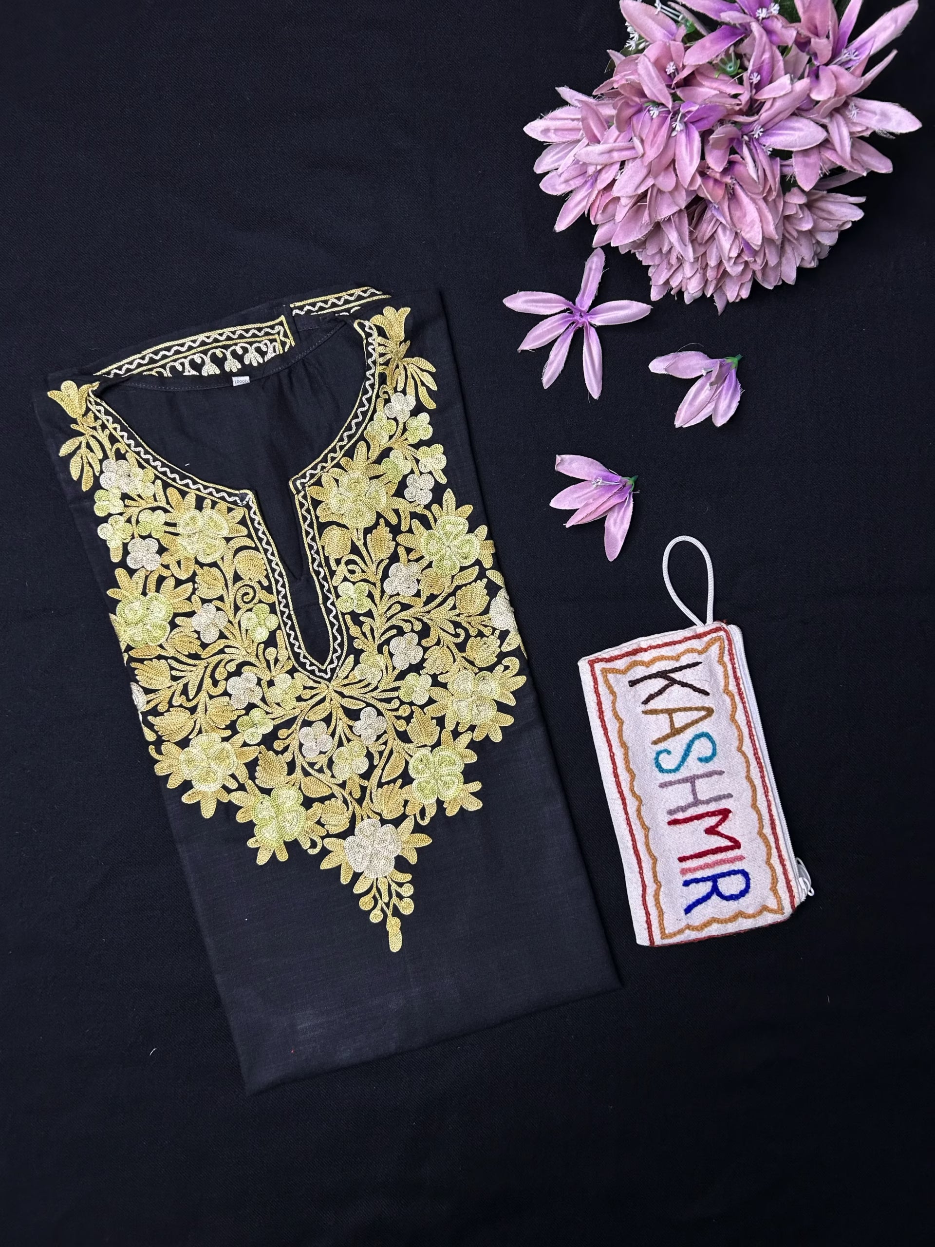 Cotton Long Kurti - Black