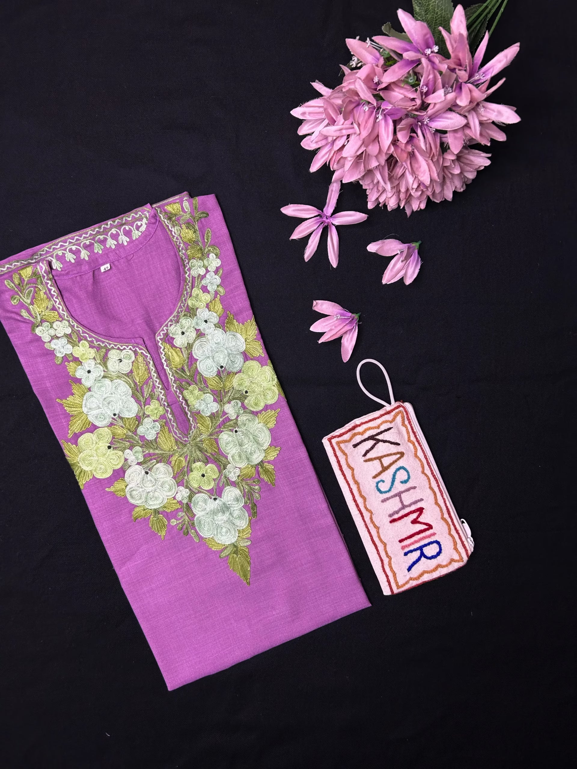 Cotton Long Kurti - Lavender