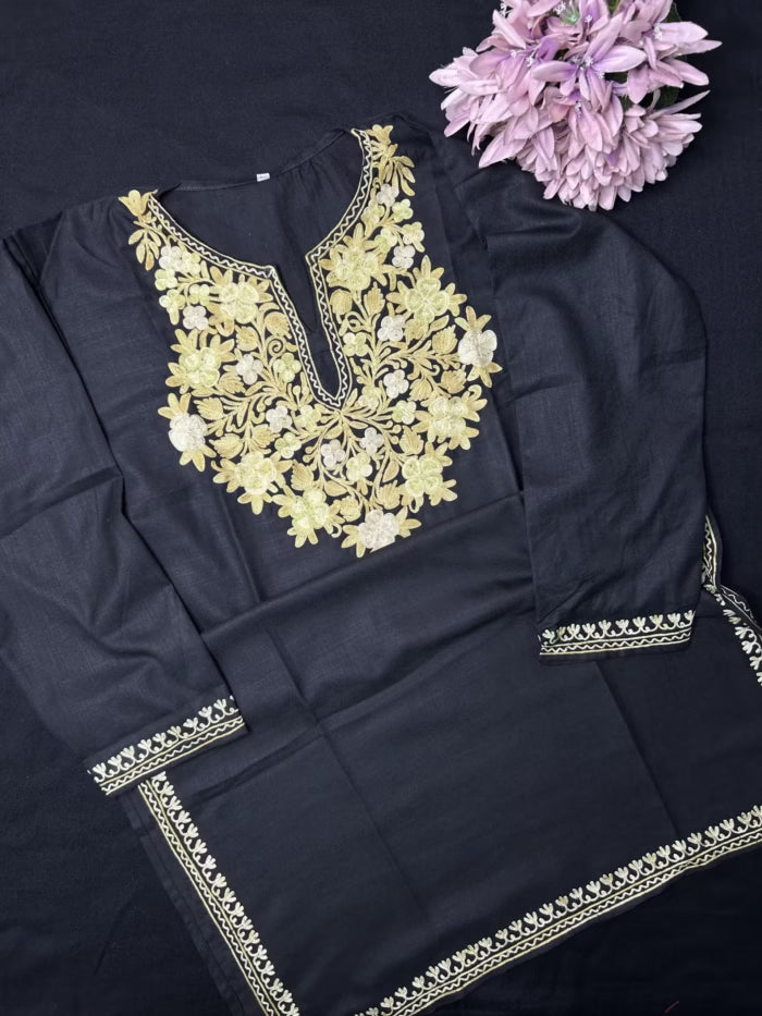 Cotton Long Kurti - Black