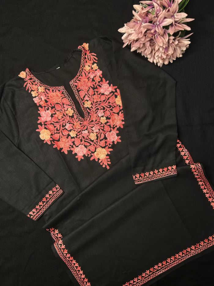Cotton Long Kurti - Black