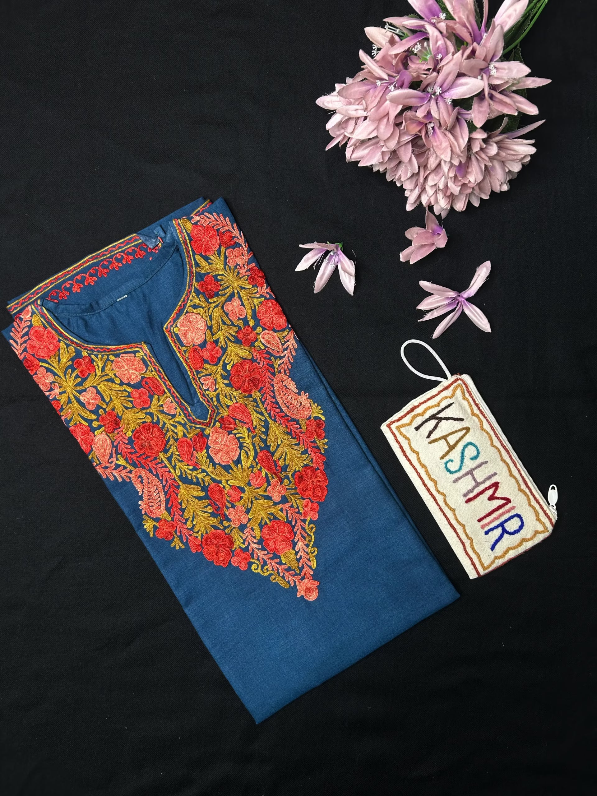Cotton Long Kurti - Teal