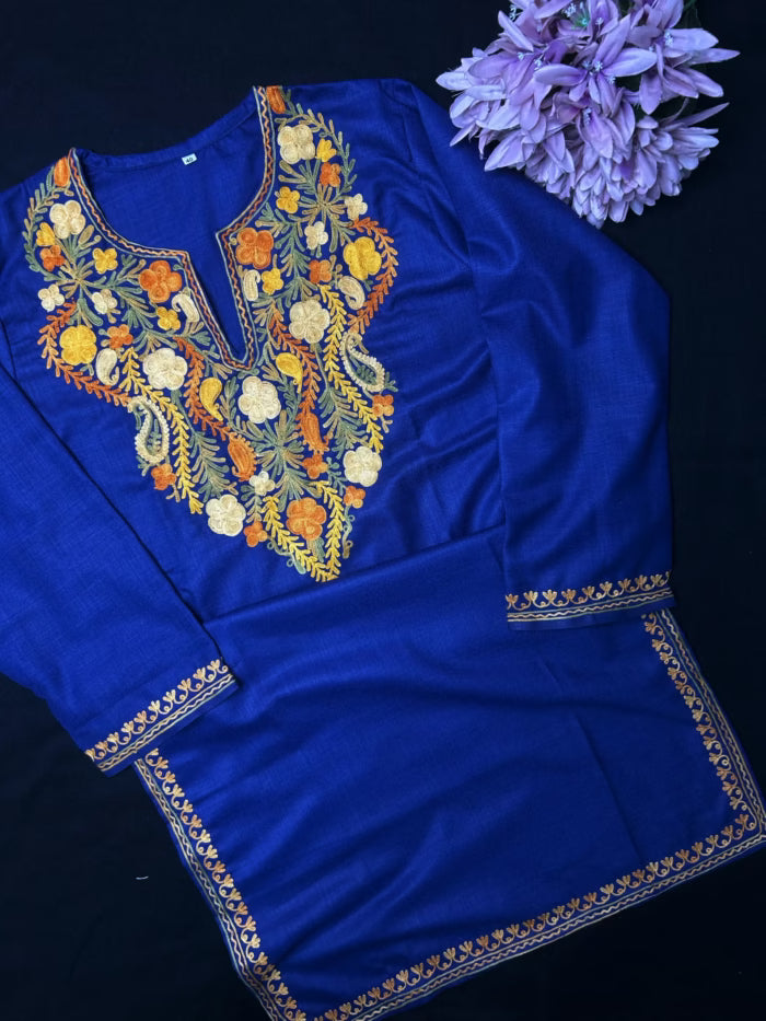 Cotton Long Kurti - Blue