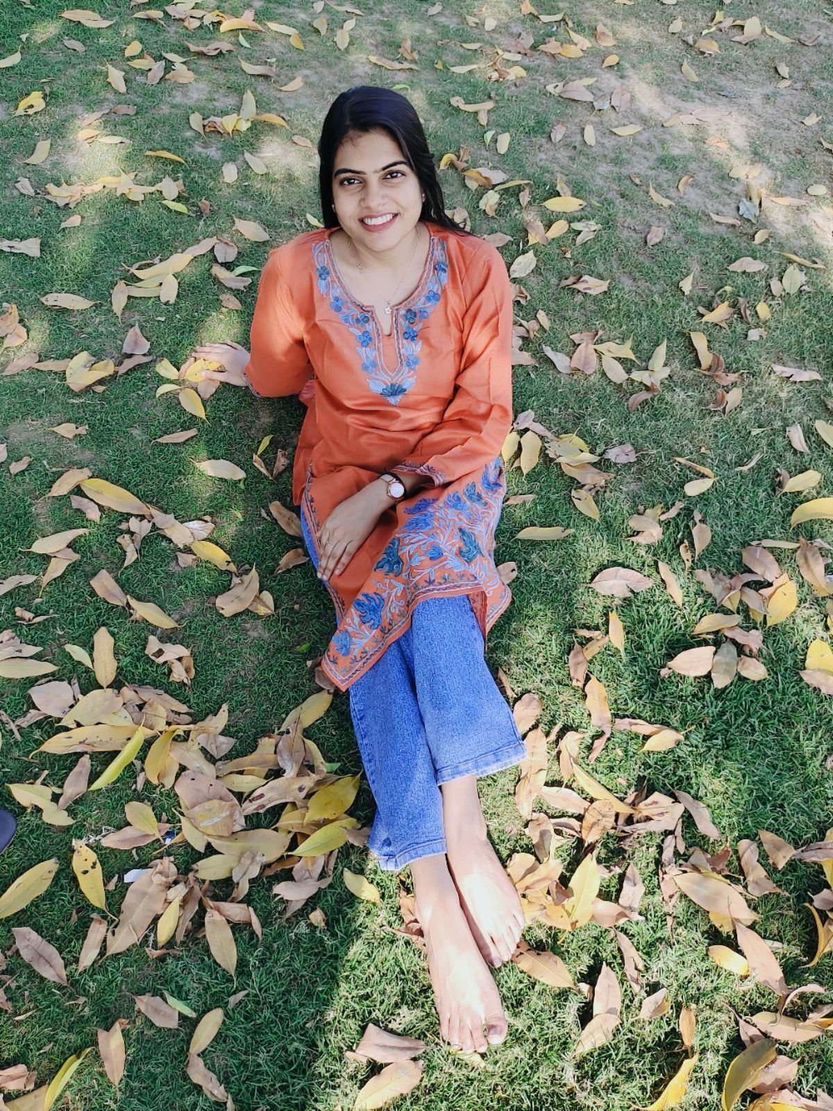 Cotton Long Kurti - Rust