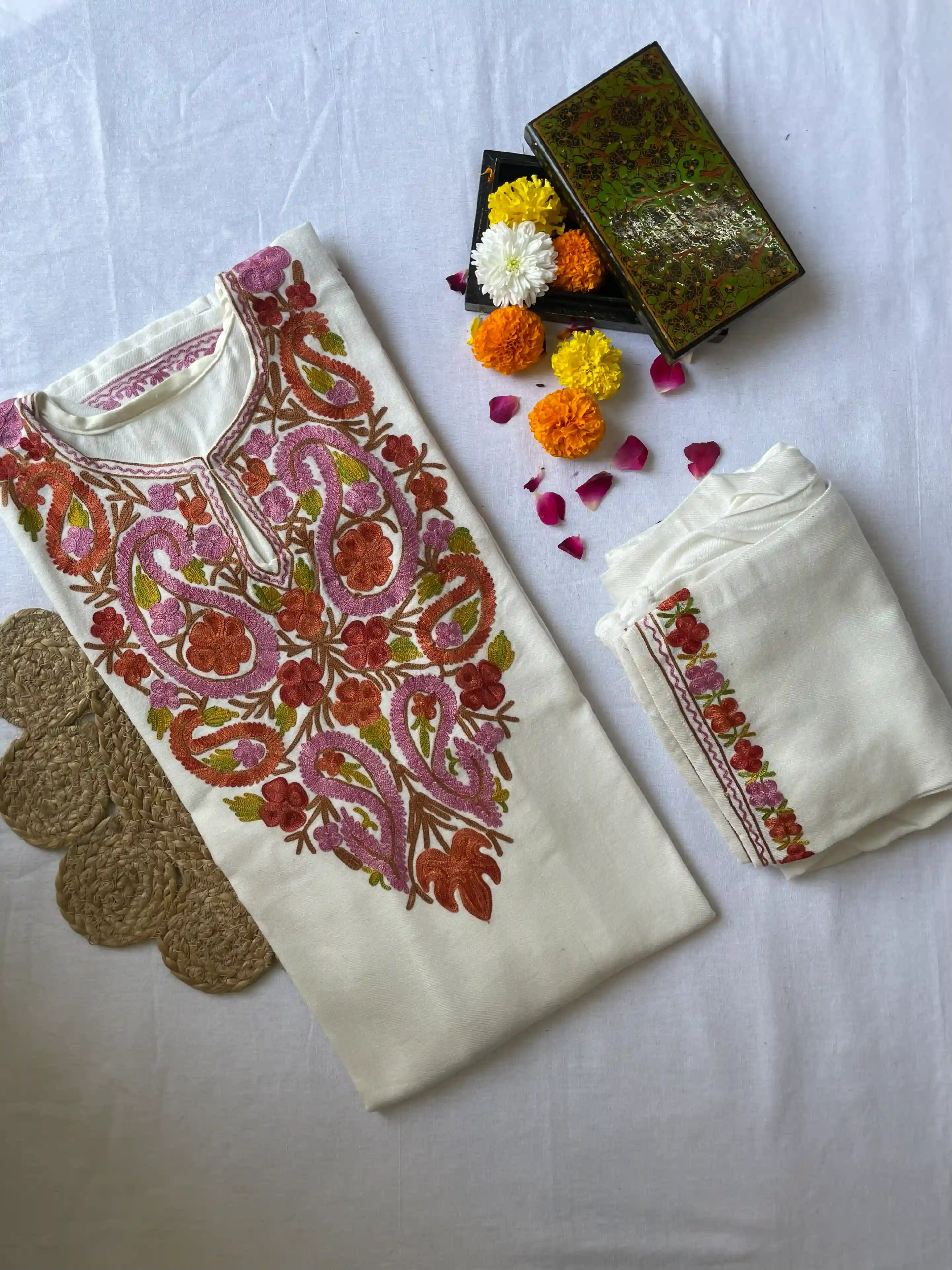 Kashmiri Pheran Sets - Aari Embroidered