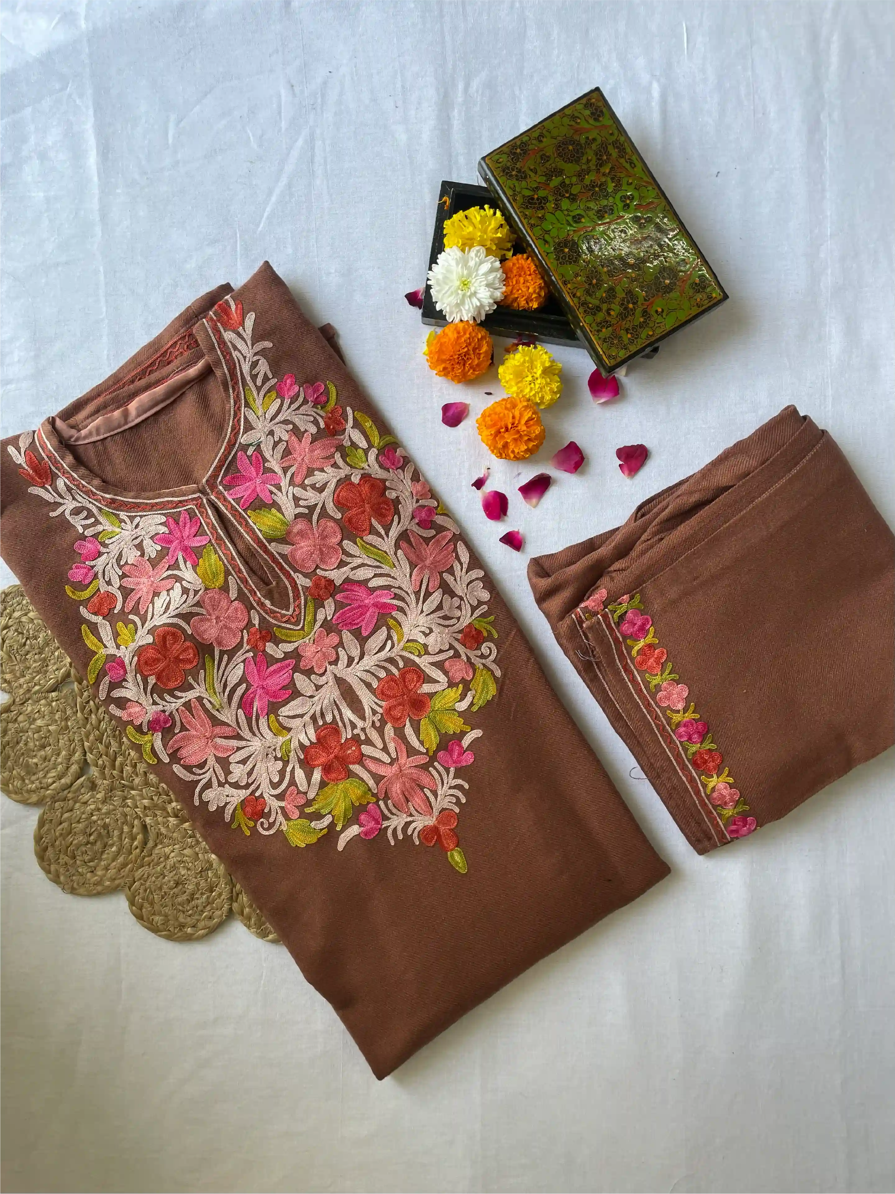 Kashmiri Pheran Sets - Aari Embroidered