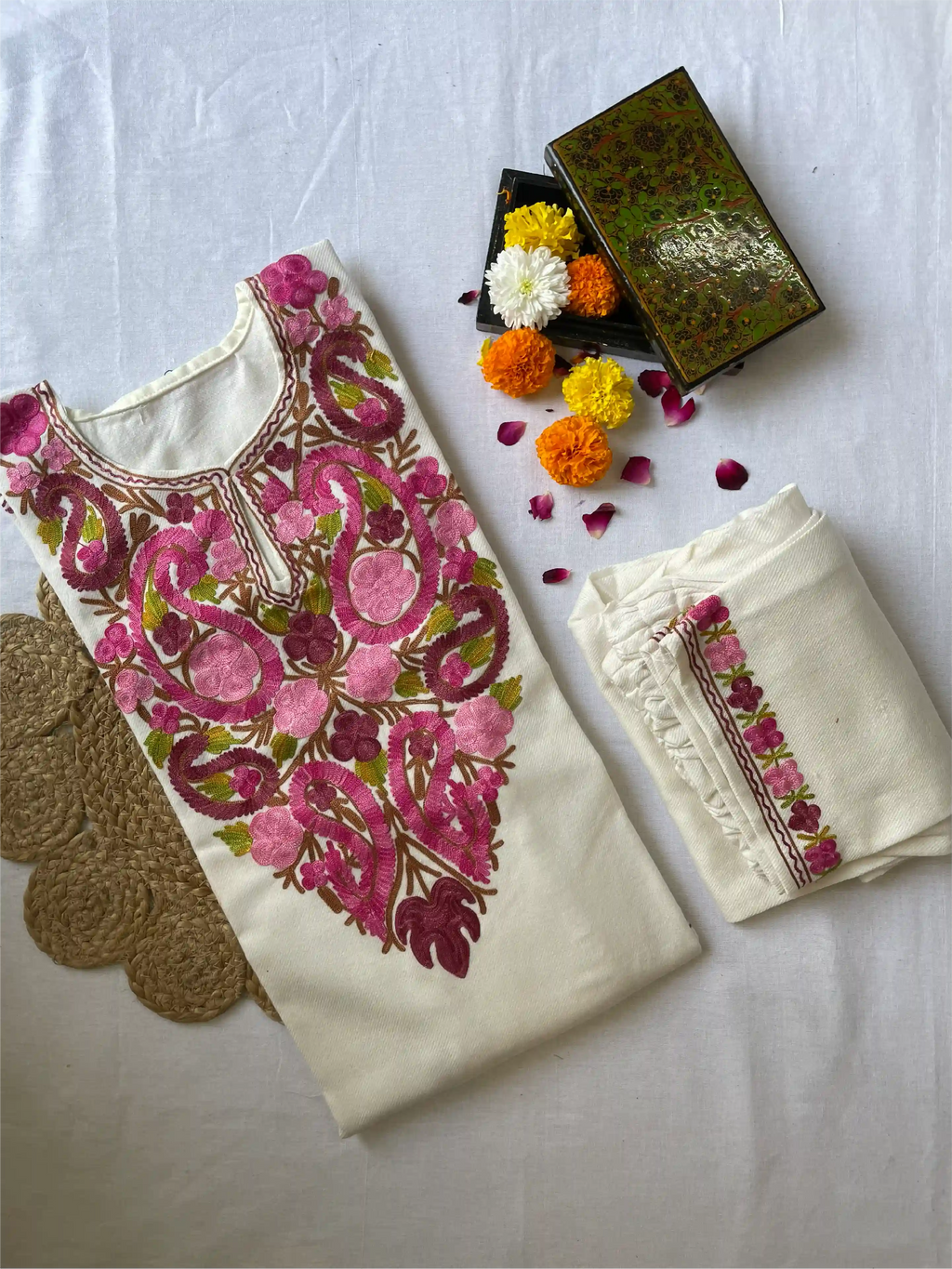 Kashmiri Pheran Sets - Aari Embroidered