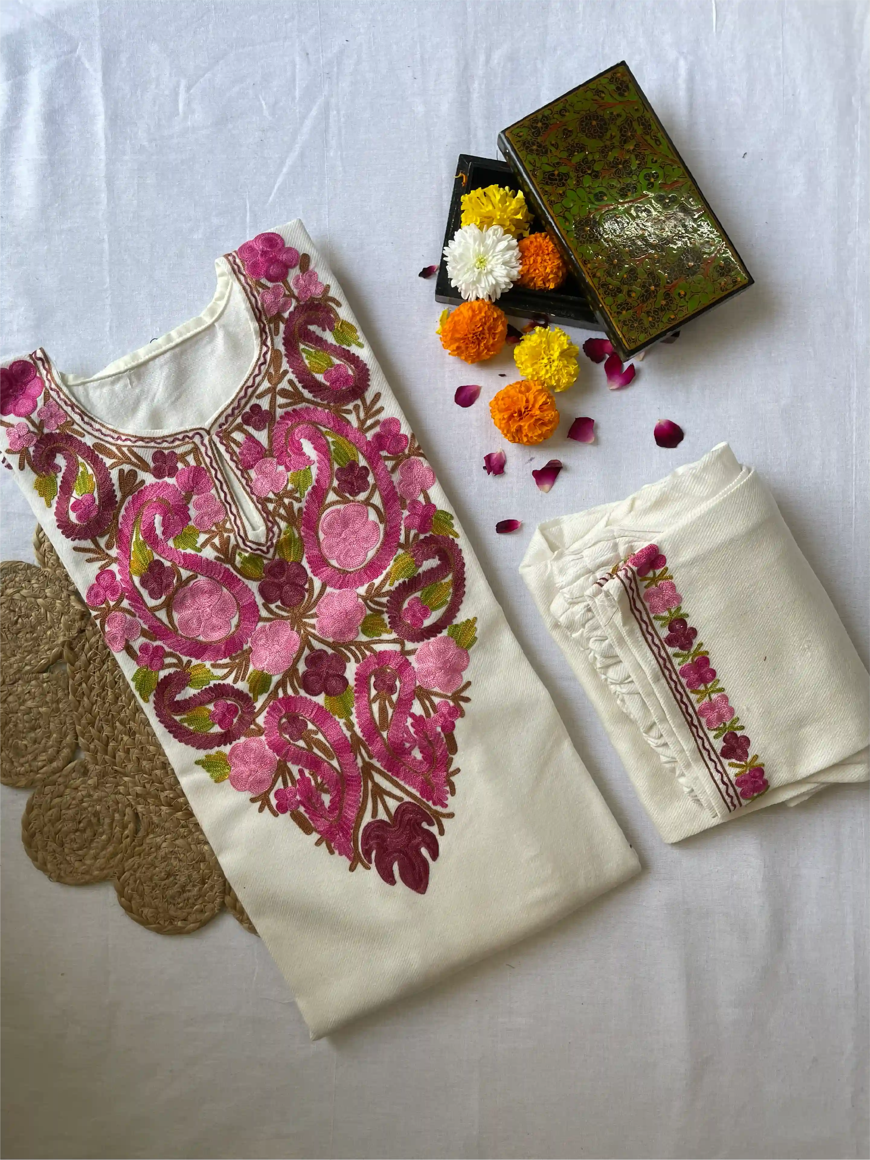 Kashmiri Pheran Sets - Aari Embroidered