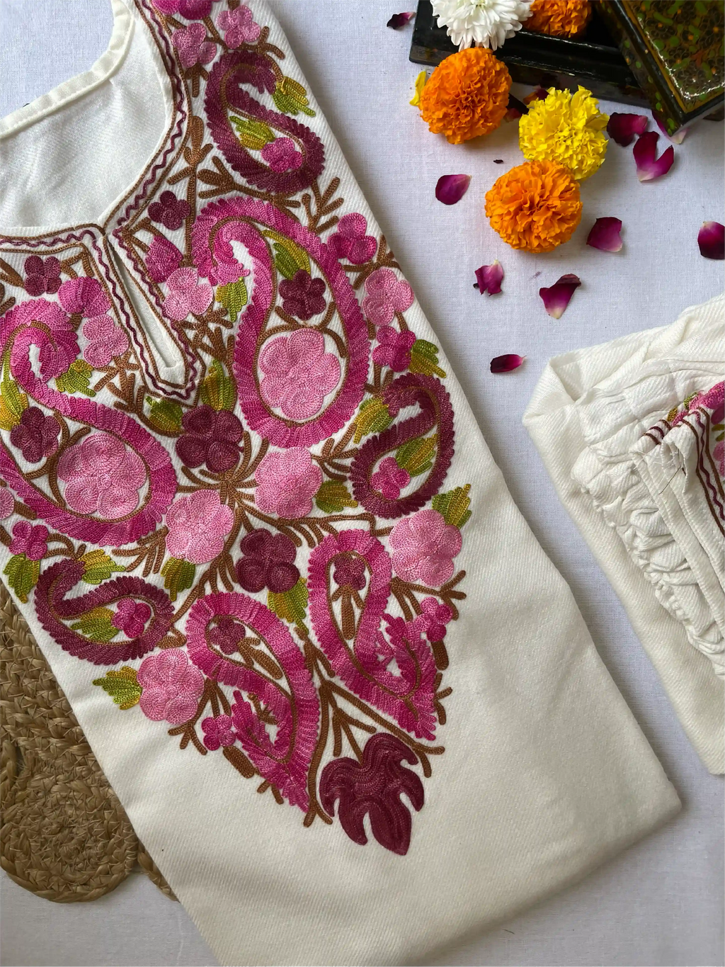 Kashmiri Pheran Sets - Aari Embroidered
