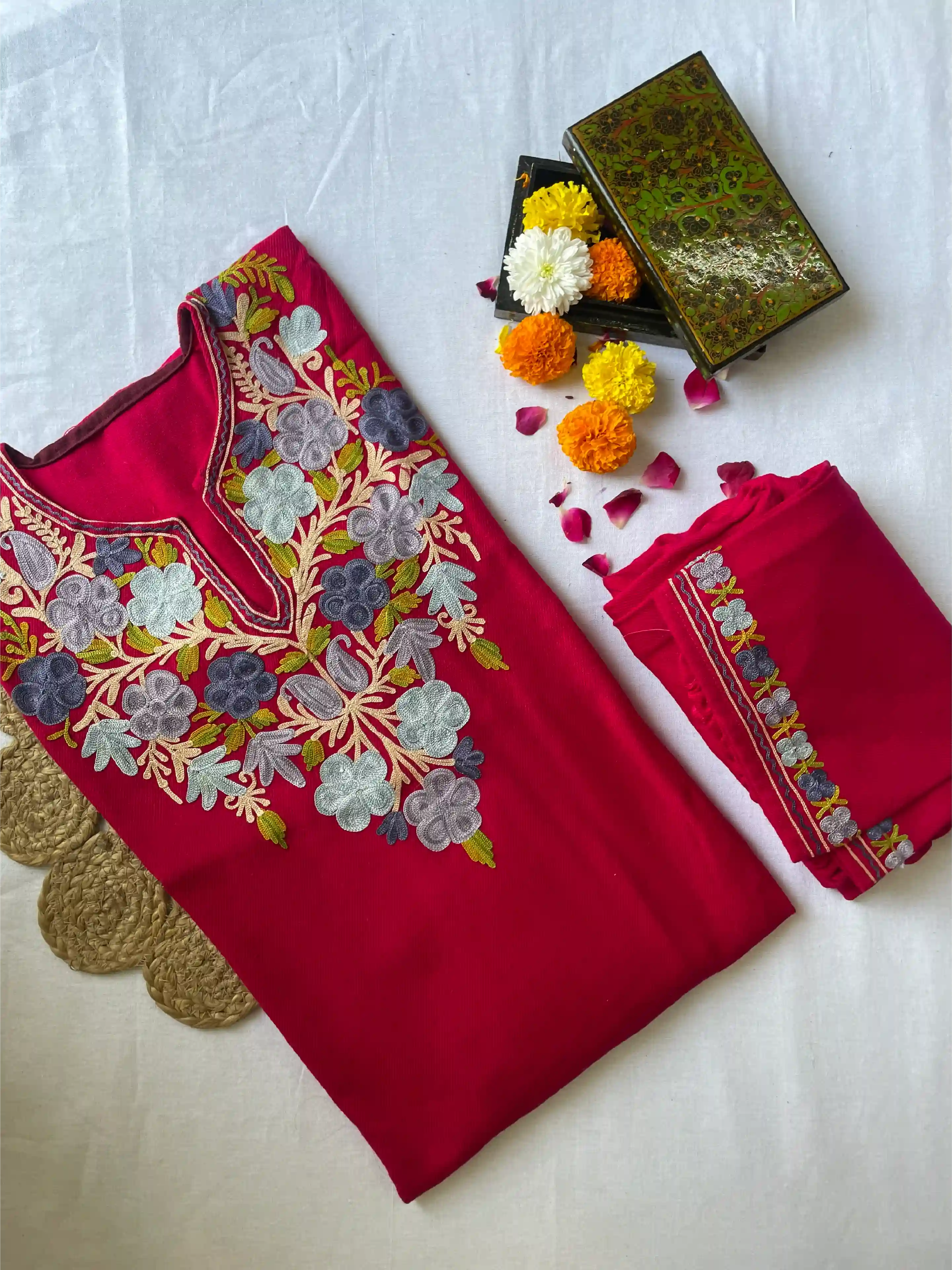 Kashmiri Pheran Sets - Aari Embroidered