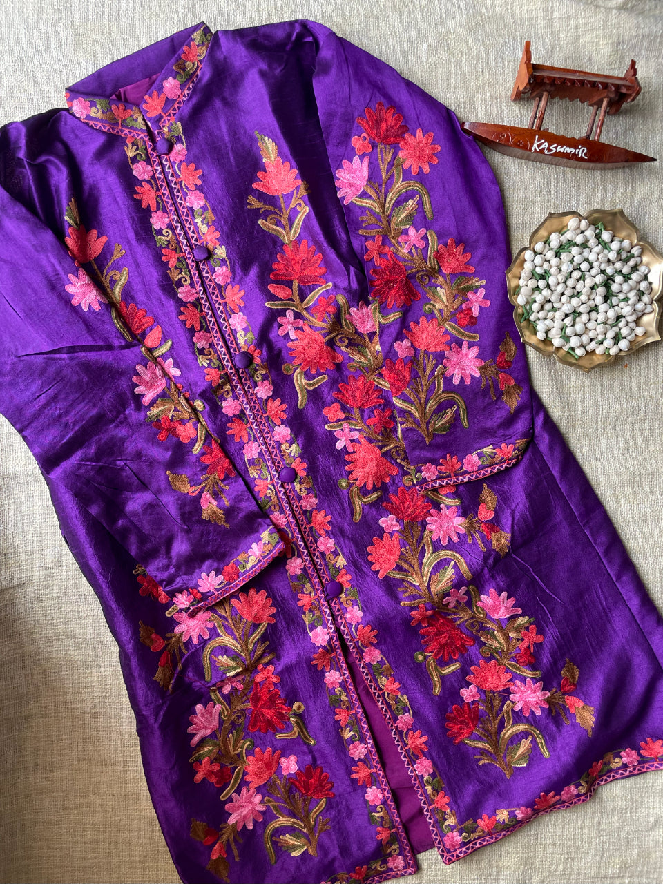 Long Kashmiri Jackets - Silk