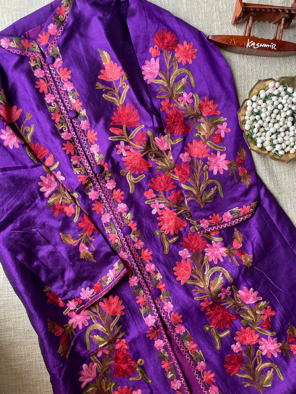 Long Kashmiri Jackets - Silk