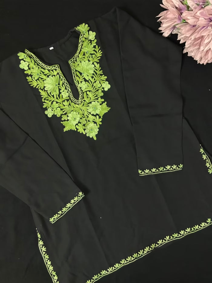 Cotton Short Kurti - Black