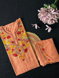 Kashmiri Cotton Coord Set - Dark Peach