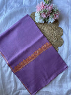 Pure Wool Kashmiri Tilla Stoles - Lavender