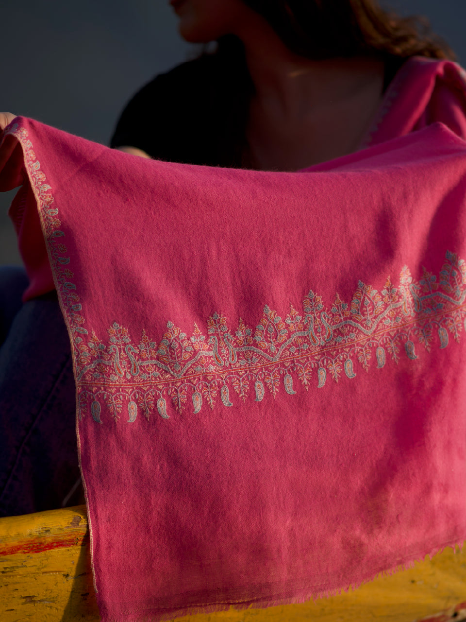 Kashmiri Pashmina | Sozni Palladar Stole | Luxury Heritage